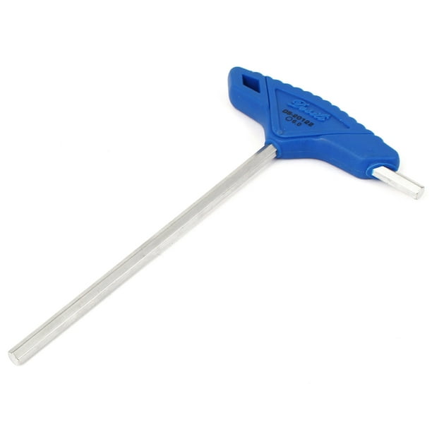 Blue Hard Plastic Wrapped Handle T Shape 6mm Bit Tip Hex Key Wrench Blue Hard Plastic Wrapped Handle T Shape 6mm Bit Tip Hex Key Wrench